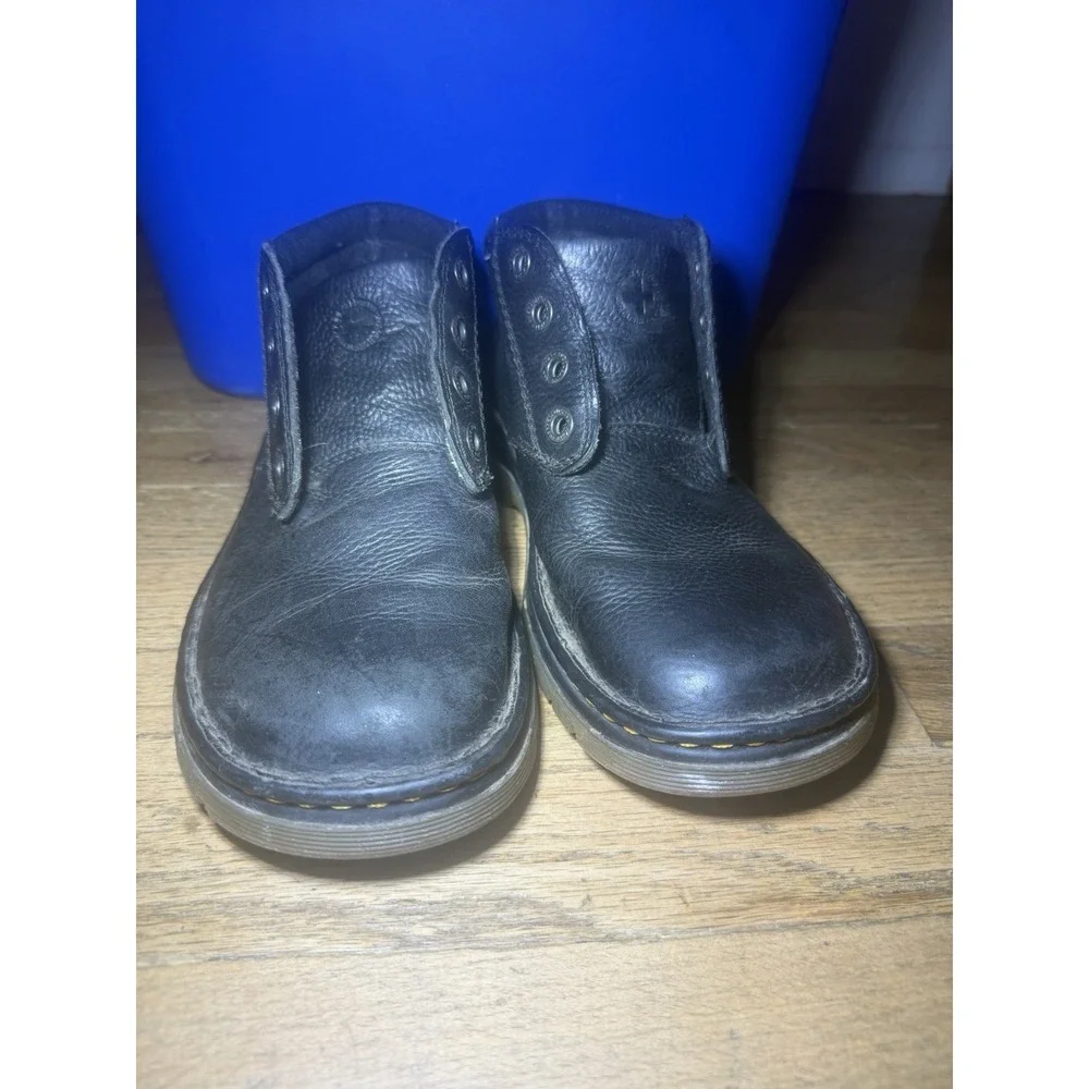 Dr. Martens Black Leather RICO Chukka Ankle Boots Lace-Up Round Toe Men's US 7